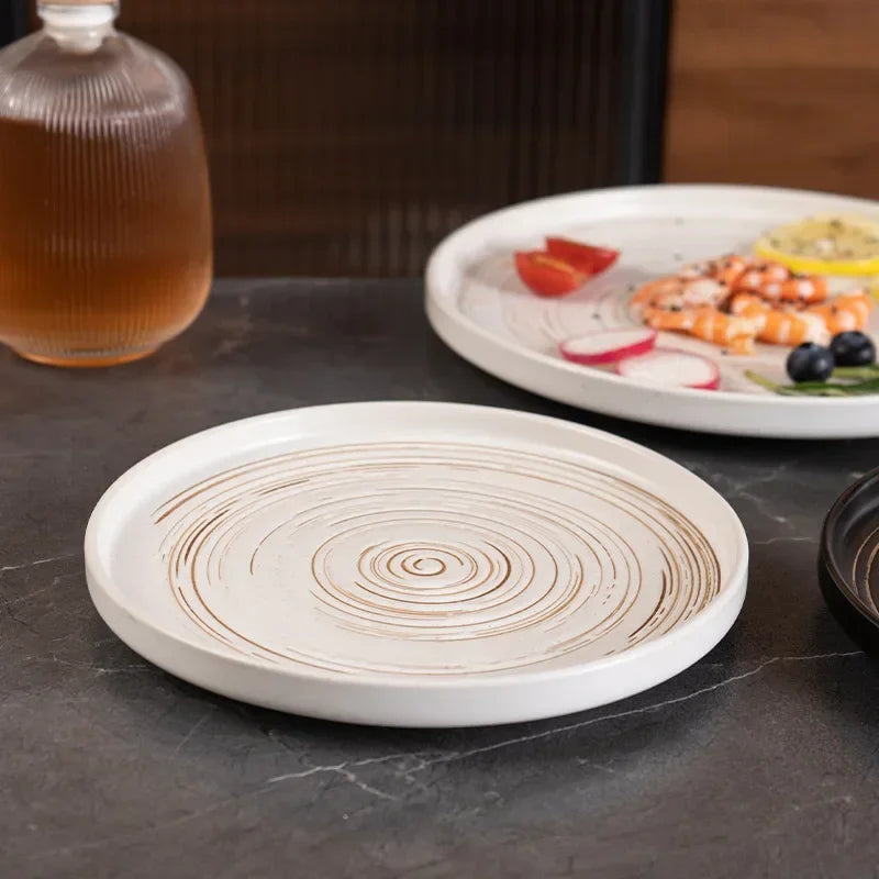 Rynx | Retro Japanese ceramic western style plate