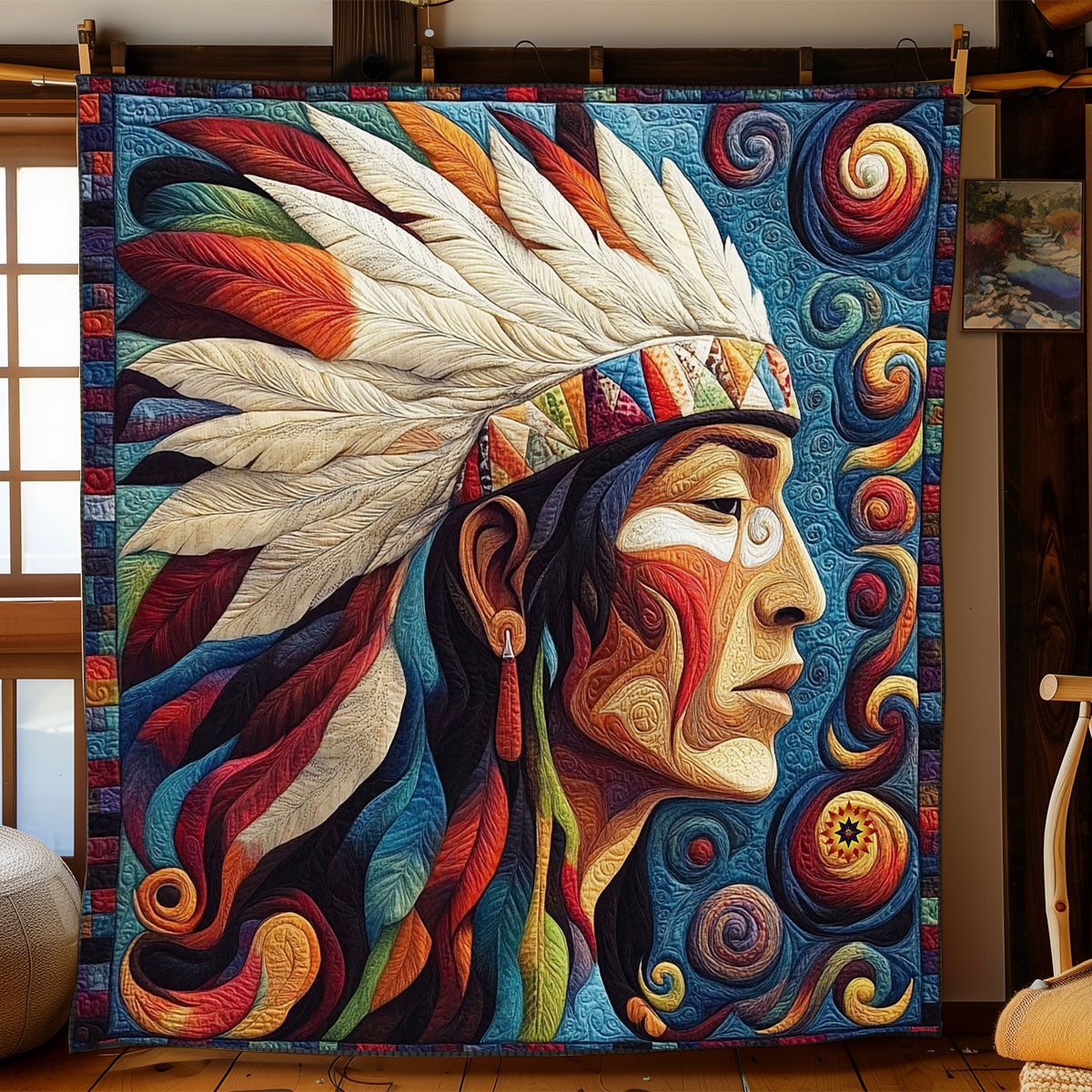 Rynx | Native American Portrait Quilt