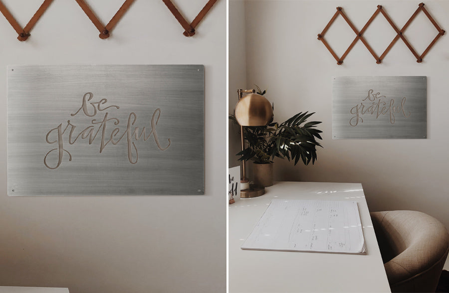 Rynx | Be grateful Metal cutting Wall decor