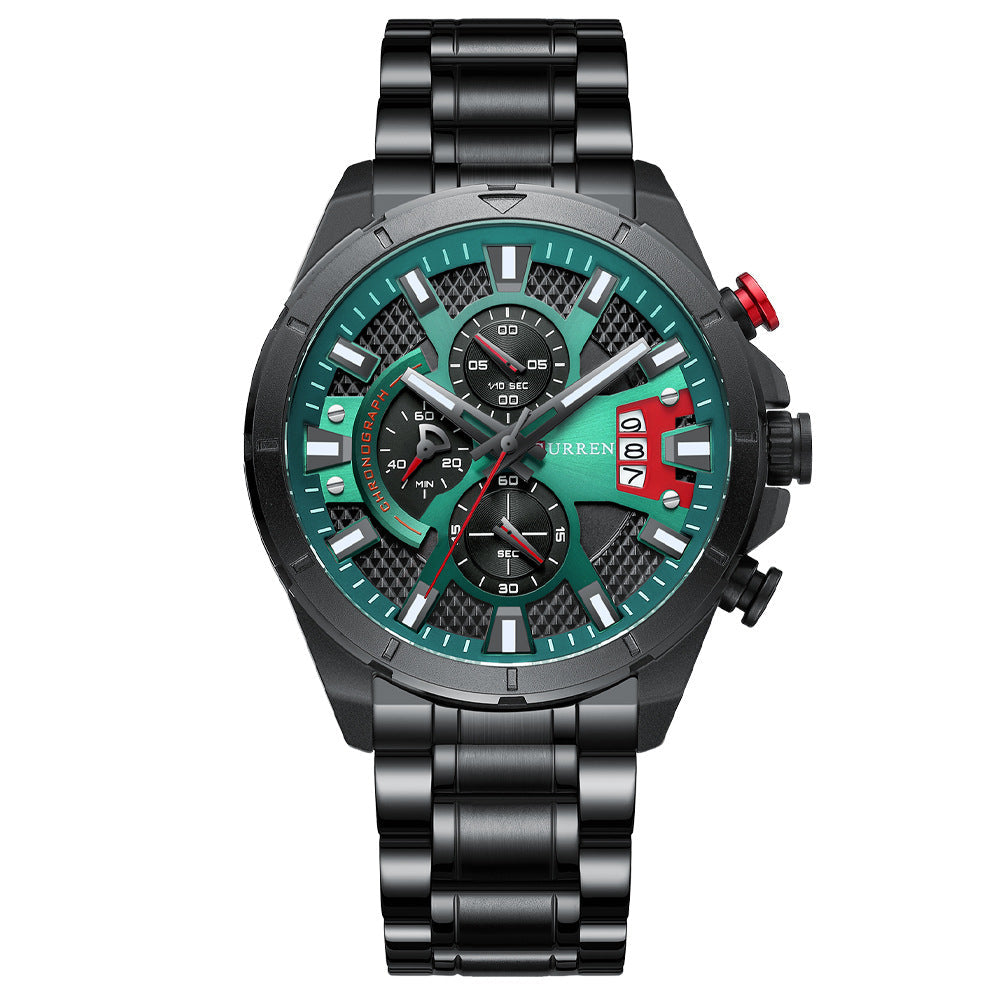 Rynx | Quartz watch with steel strap Watch calendar