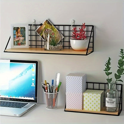 Rynx | IronRack - Metal Floating Shelf - Hanging Storage Rack for Bathroom and Living Room