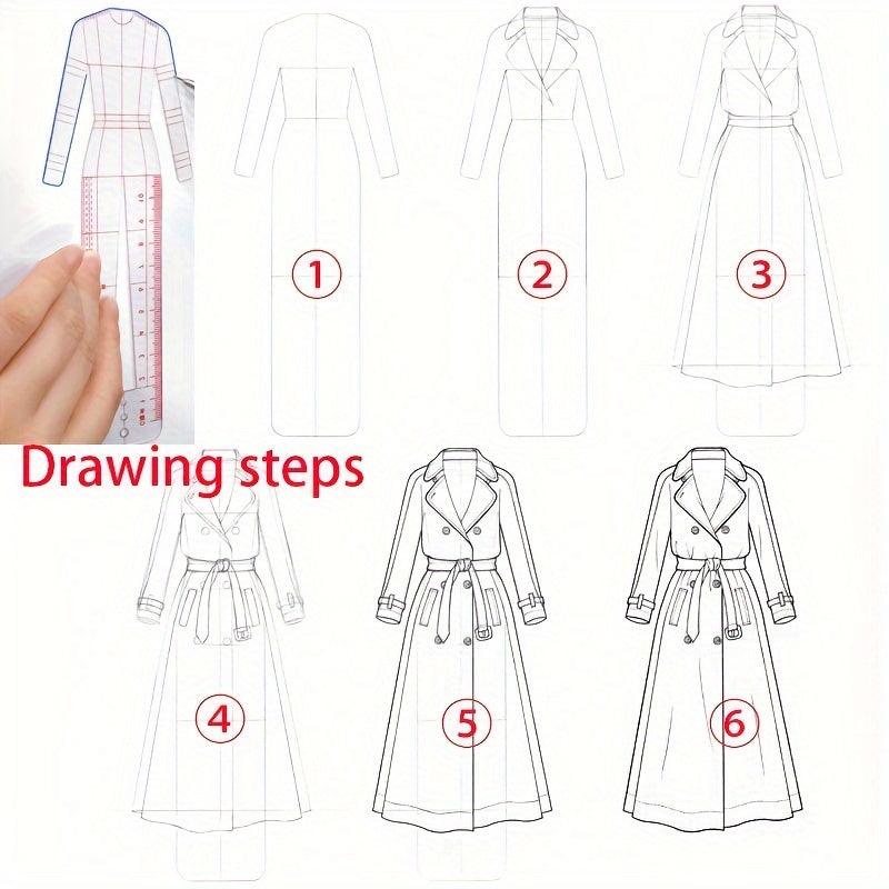 Rynx | Fashion Designer's Acrylic Sketch Line - Ultimate Guide for Human Figures and Clothing Designs