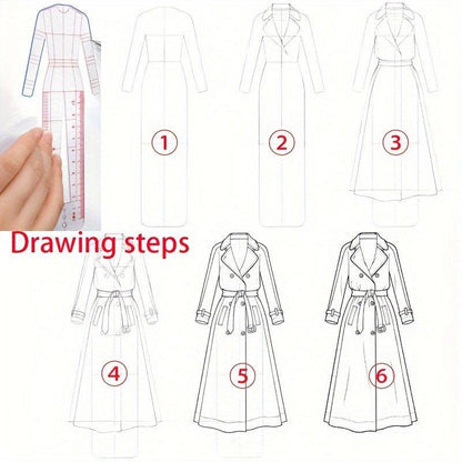 Rynx | Fashion Designer's Acrylic Sketch Line - Ultimate Guide for Human Figures and Clothing Designs