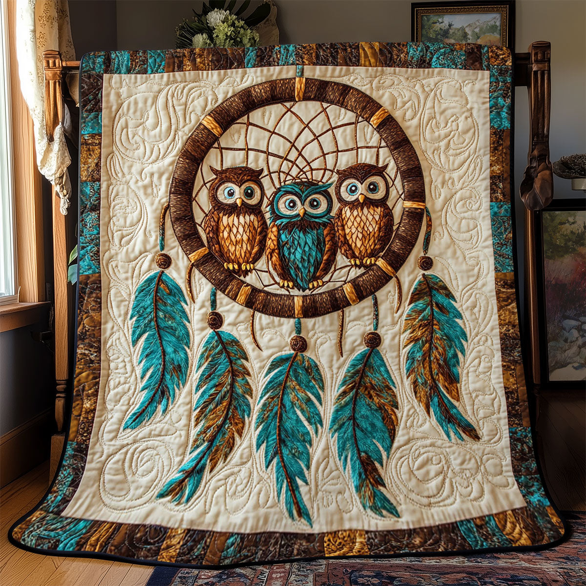 Rynx | Native Dreamcatcher Owl Quilt