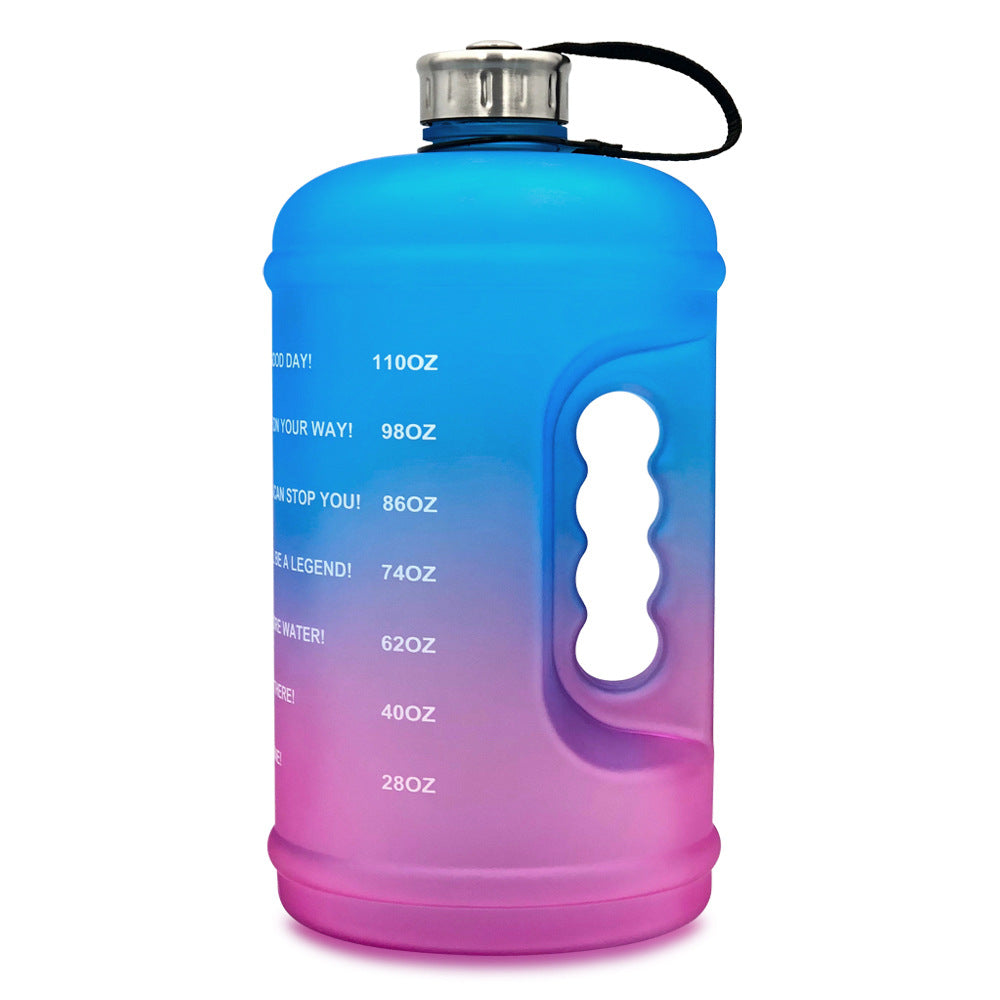 Rynx | Reusable & Motivational Gradient Water Bottle with Time Marker Reminder - 3.78L / 1 Gallon