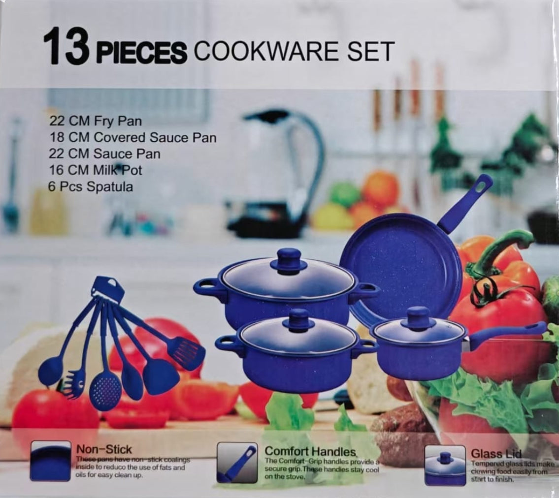 Rynx | MHome Non-stick Cookware 13-piece Various Color Options