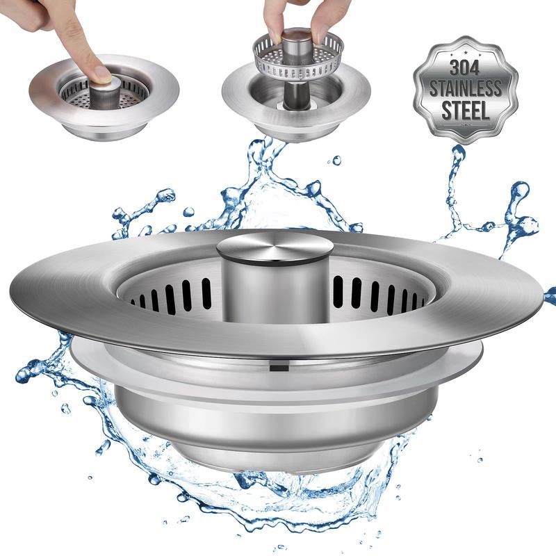 Rynx | Upgrade 3-in-1 Kitchen Sink Drain Strainer
