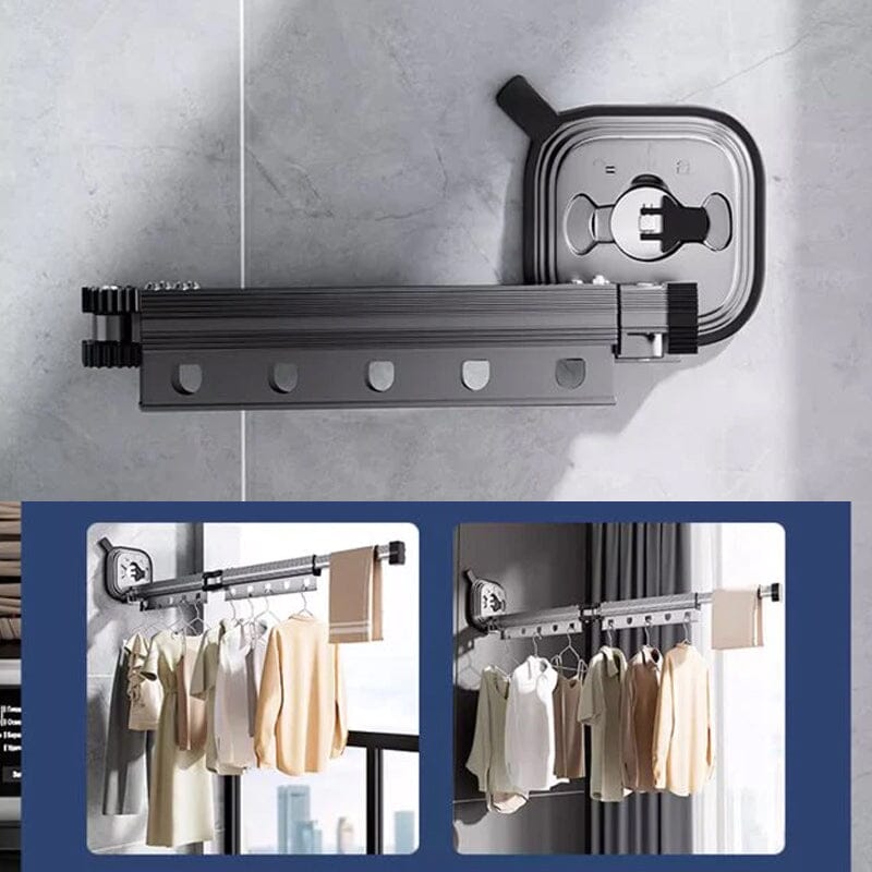 Rynx | Mounted Foldable Clothes Drying Rack With Suction Cup
