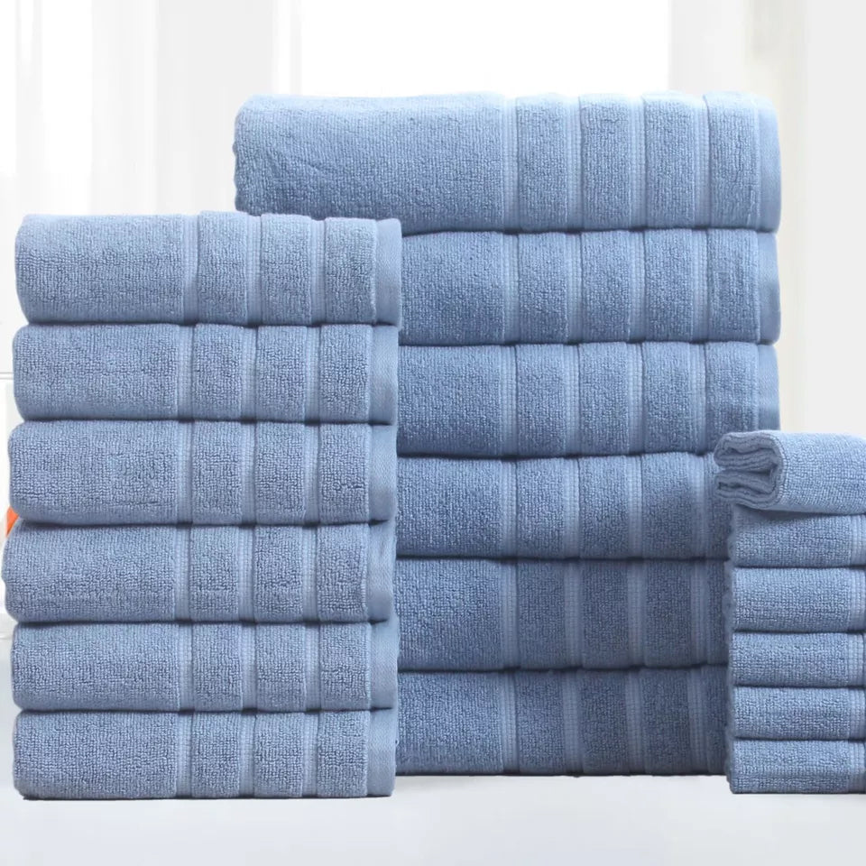 Rynx | 18-pieces: Bibb Home Zero Twist Egyptian cotton towel set