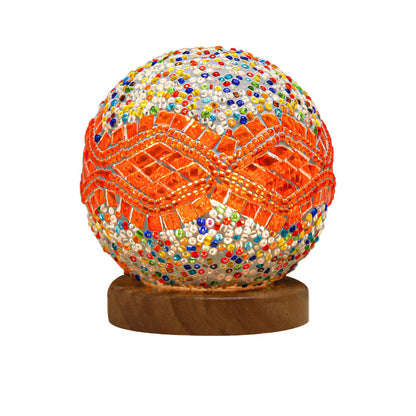 Rynx | Luminara - Spherical LED Dimmable Glass Baroque Table Lamp Mosaic 3.9"