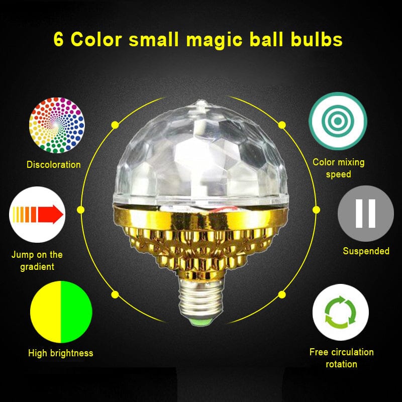 Rynx | LED Disco Ball Colorful Rotating Light Bulb