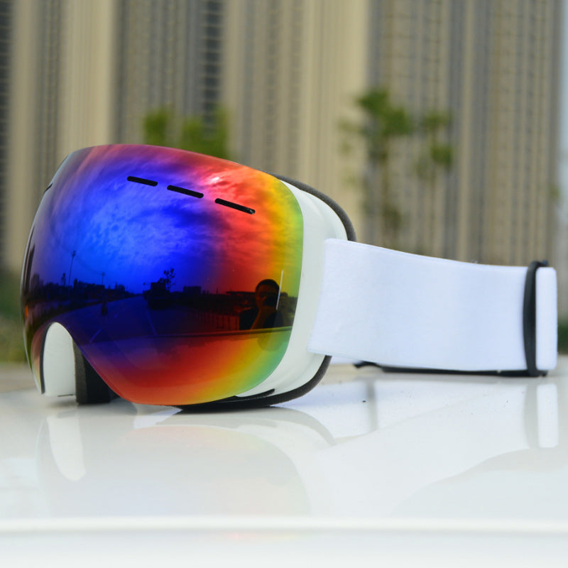 RYNX | Ski Goggles White frame green lens