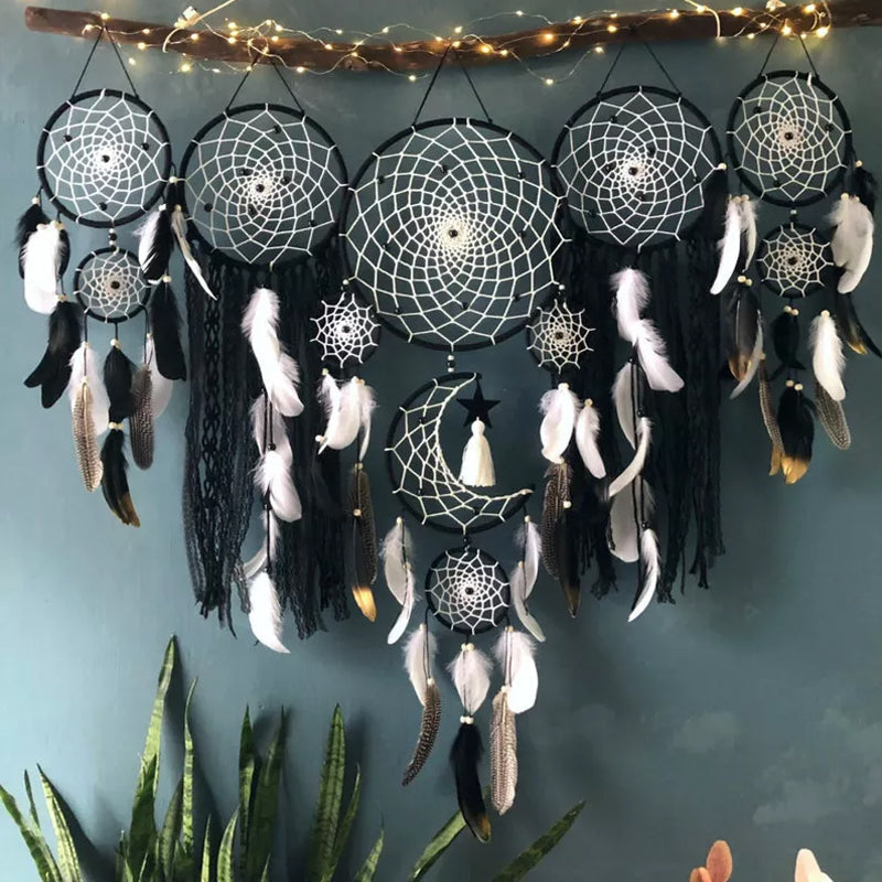 Rynx | Dreamcatcher Moon And Stars Hanging Over The Bed (5 Pieces)