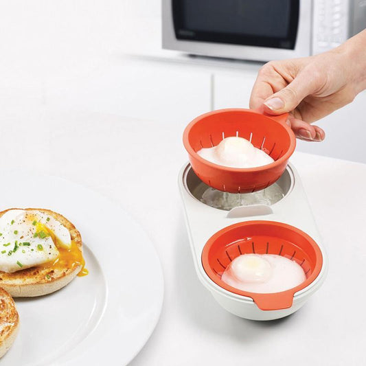 Rynx | Microwave Egg Poacher Food Quality, 2-Cup Portable Egg Cooker