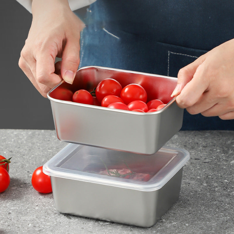Rynx | Stainless steel square plate (with lid)