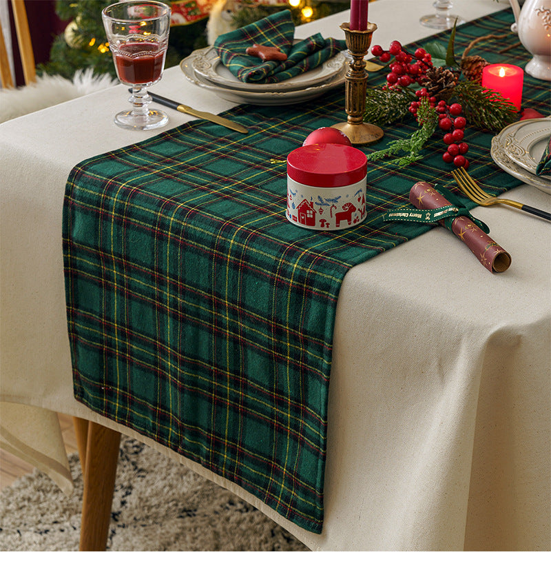 Rynx | Christmas Party Traditional Scottish Check Pattern Tablecloth