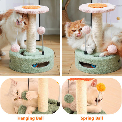Rynx | Cute Sunflower Cat Tree for Scratching Climbing & Sleeping