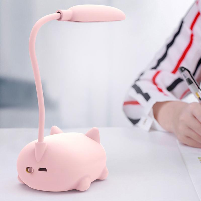 Rynx | Mini Cartoon Cat LED Eye Protection Reading Light USB Rechargeable Desk Lamp
