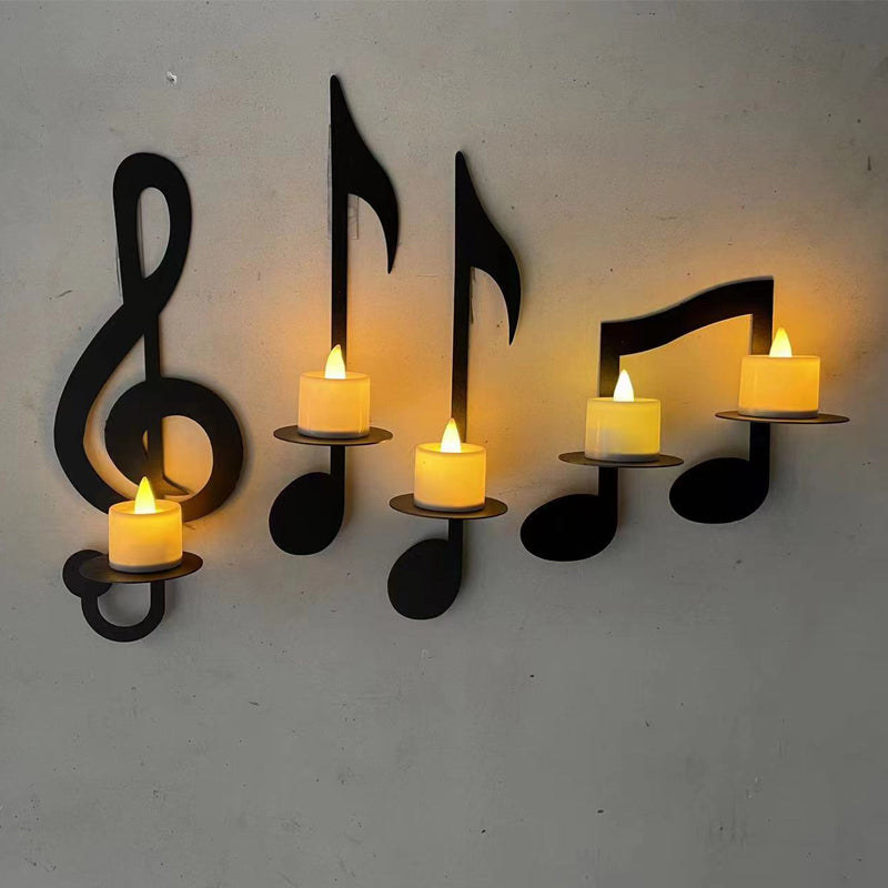 Rynx | Black Music Notes Wall Lamp