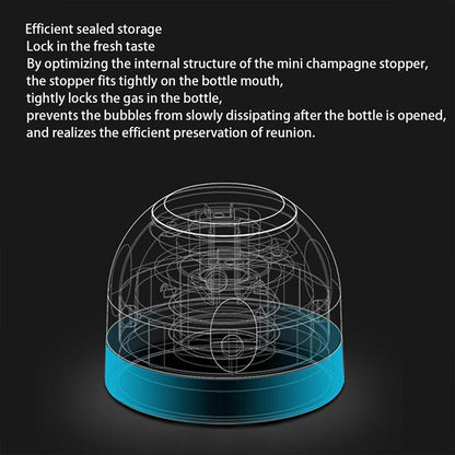 Rynx | Reusable Leak-Proof Silicone Stopper for Champagne and Wine Bottles