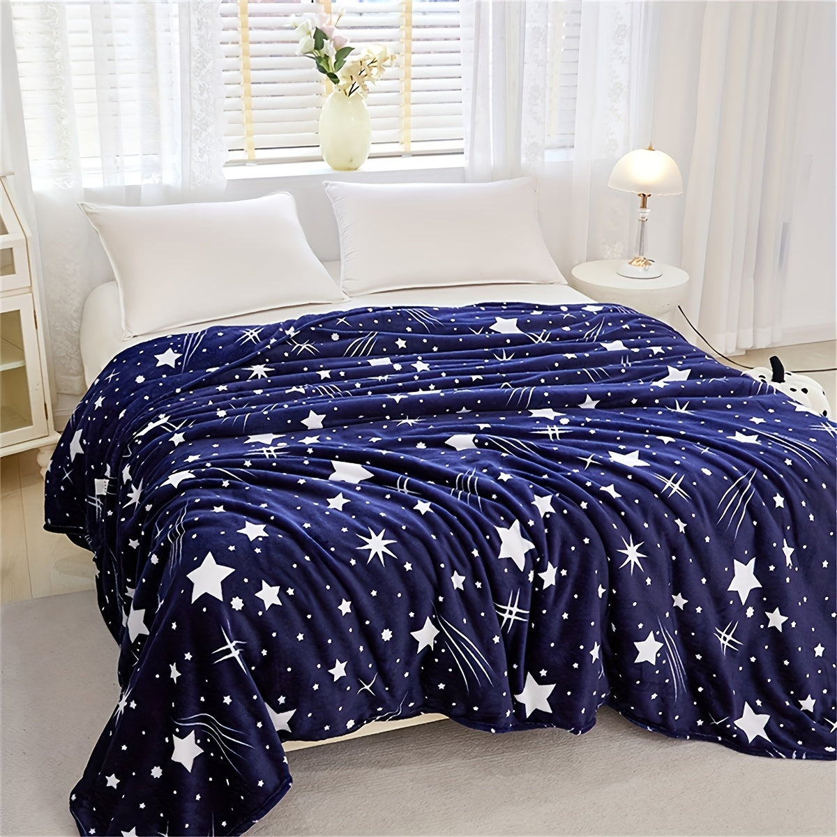 Rynx | Meteor Pattern Fleece Blanket – Soft and Warm, For Sofa, Bed, Office, Camping and Travel
