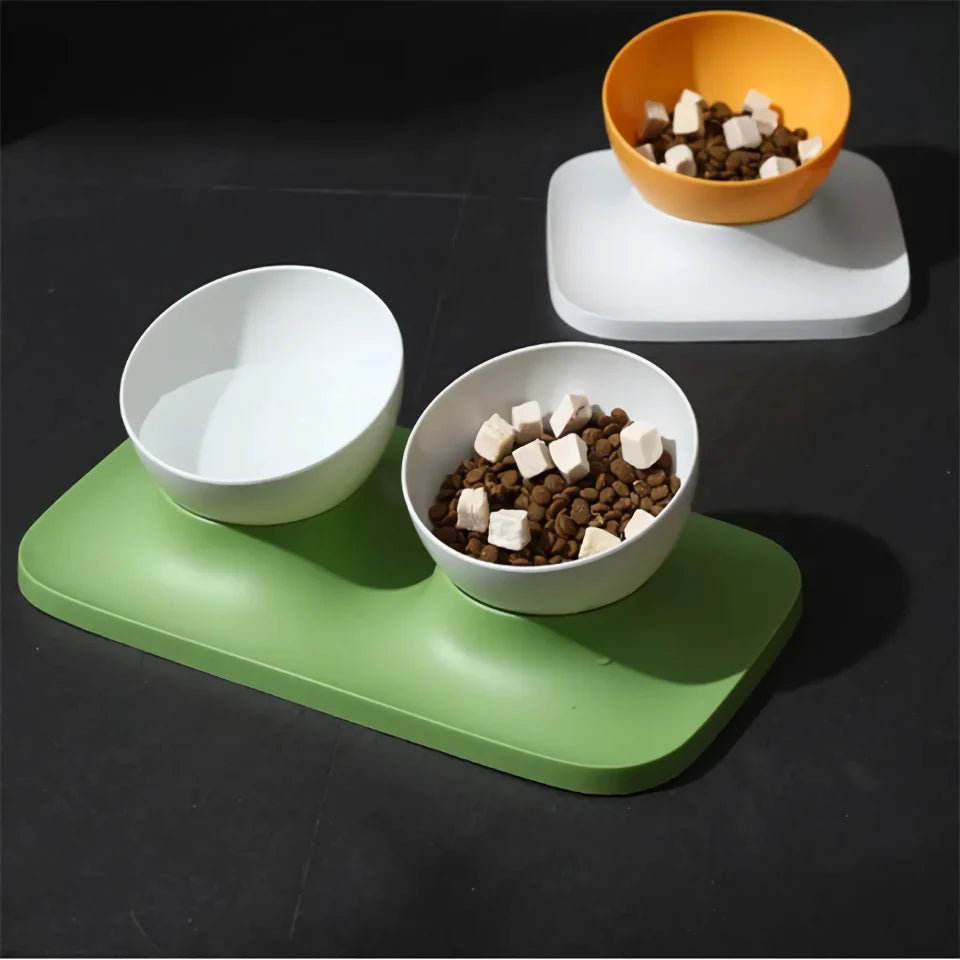 Rynx | Adjustable Anti-Upset Double Bowl Feeding Station for Cats and Dogs
