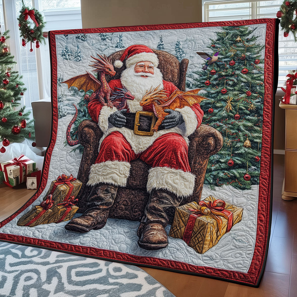 Rynx | Santa Claus and Dragon Quilt