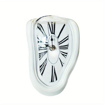 Rynx | Surrealist Bent Roman Wall Clock - Stylish Melting Clock for Home Decoration