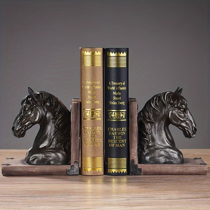 Rynx | HorseHead - Wooden Head Bookends for Modern Decoration