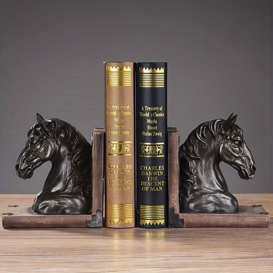 Rynx | HorseHead - Wooden Head Bookends for Modern Decoration