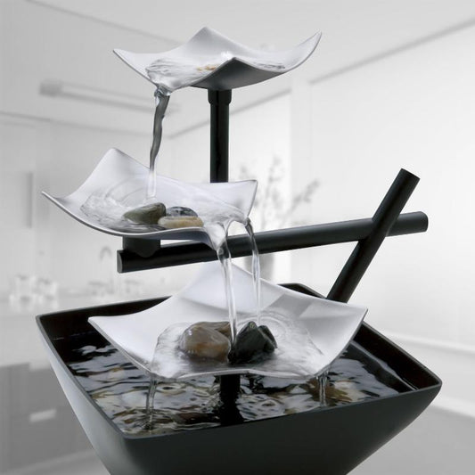 Rynx | Water Fountain Soothing Sound Machine - Automatic Pump, Deep Pool & Natural River Stones