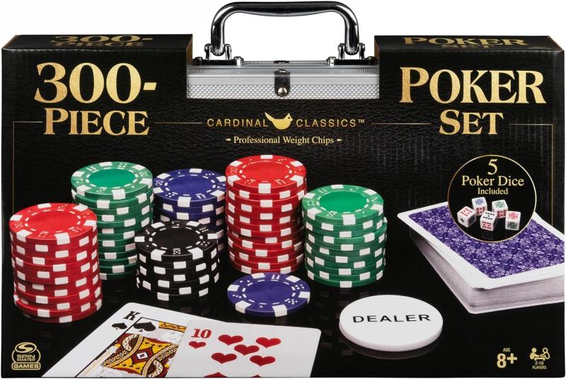 Rynx | 300-piece Poker Set with Aluminum Carry Case & Professional Weight Chips & Poker Dice