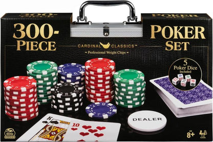 Rynx | 300-piece Poker Set with Aluminum Carry Case & Professional Weight Chips & Poker Dice