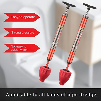Rynx | Heavy-Duty Pneumatic Toilet Plunger - High-Pressure Drain Pipe Cleaner with Humanized Pump Design, Rubber Material, Commercial Tool for Toilet, Sink, Pipe Blockage Removal