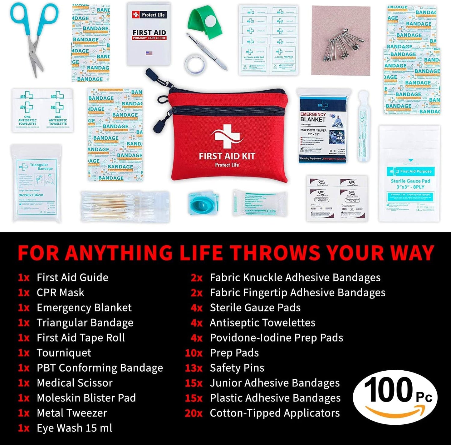 Rynx | First Aid Kit for Home/Businesses - Emergency Kit/Travel First Aid Kit for Car. Small, Mini First Aid Bag Survival/Medical Kit. Hiking First Aid Kit Camping/Backpack kit