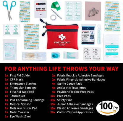 Rynx | First Aid Kit for Home/Businesses - Emergency Kit/Travel First Aid Kit for Car. Small, Mini First Aid Bag Survival/Medical Kit. Hiking First Aid Kit Camping/Backpack kit
