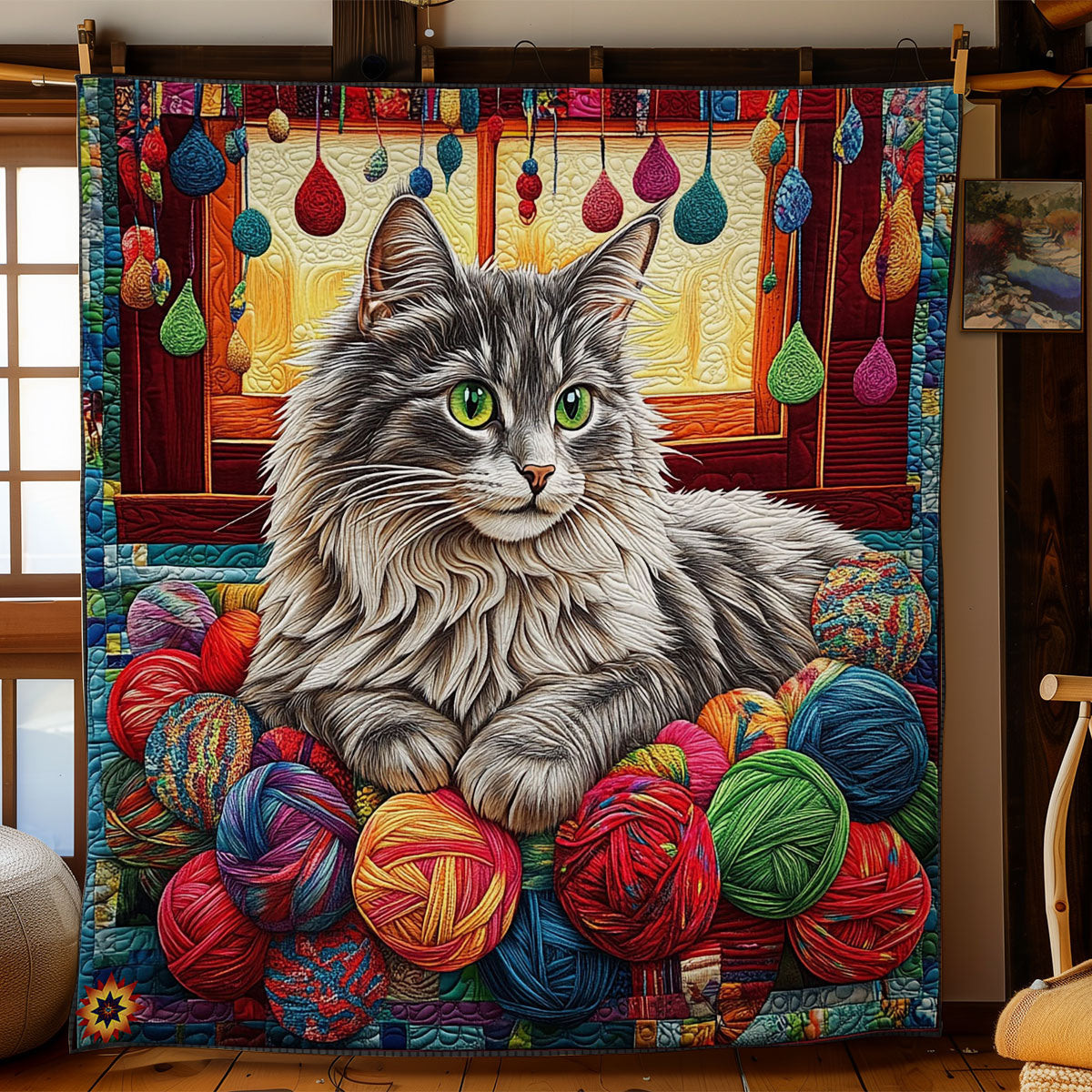 Rynx | Maine Coon In Yarn Quilt