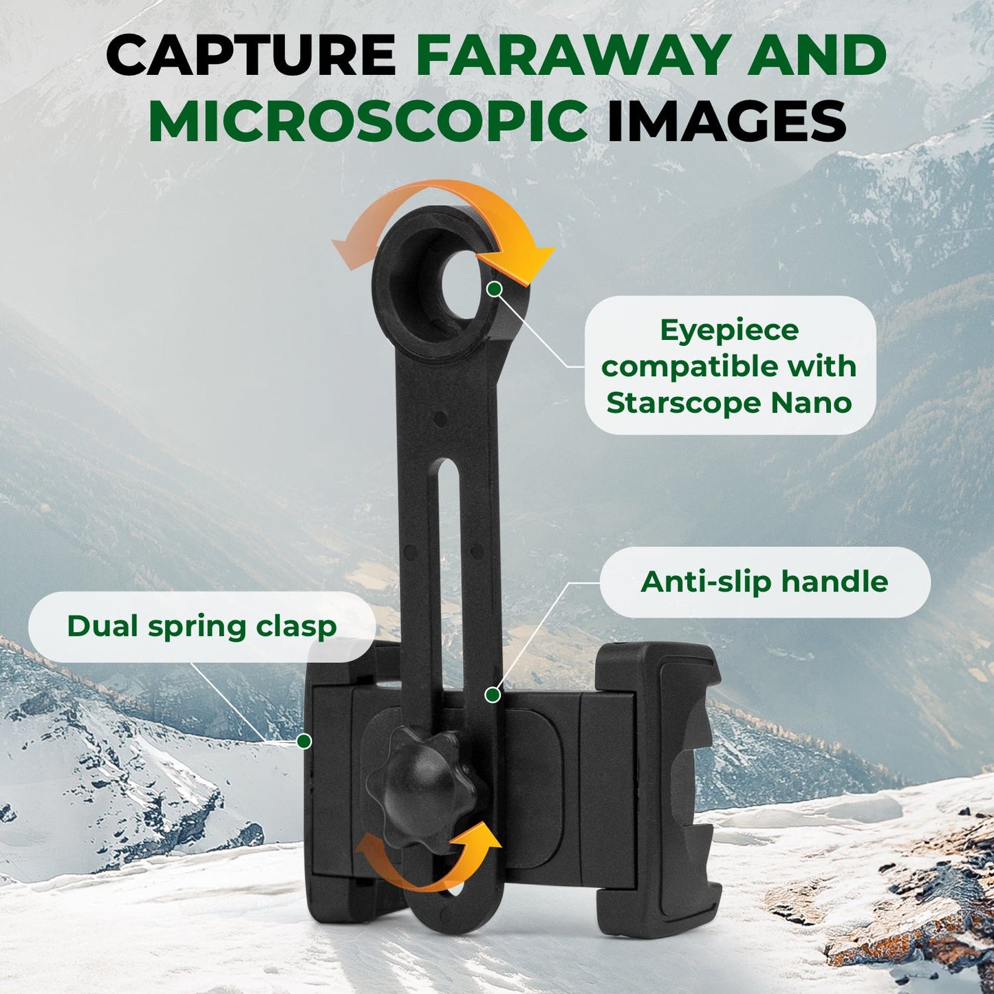 Rynx | Phone holder for Starscope Nano Telescope - Simple and Effective, Safe and Stable