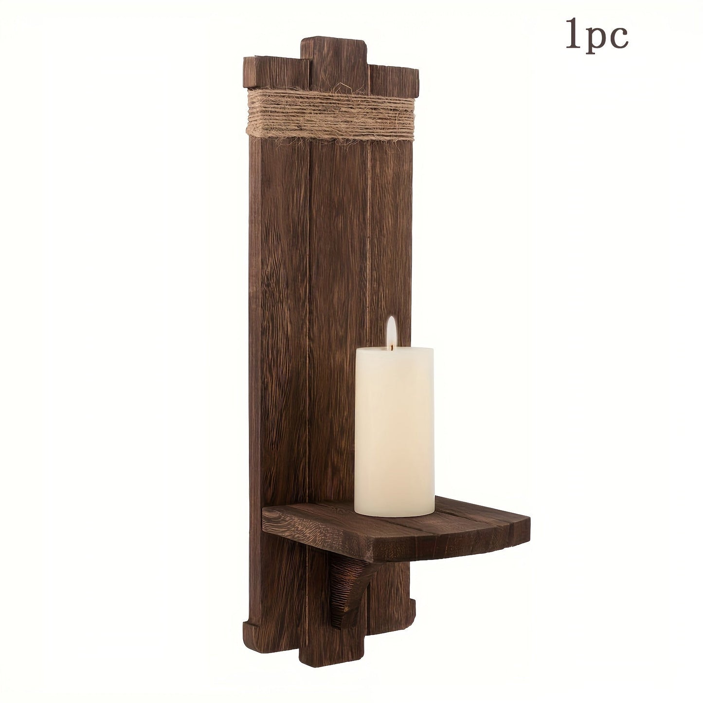 Rynx | Rustic Wood Candle Holder - Wall Decoration