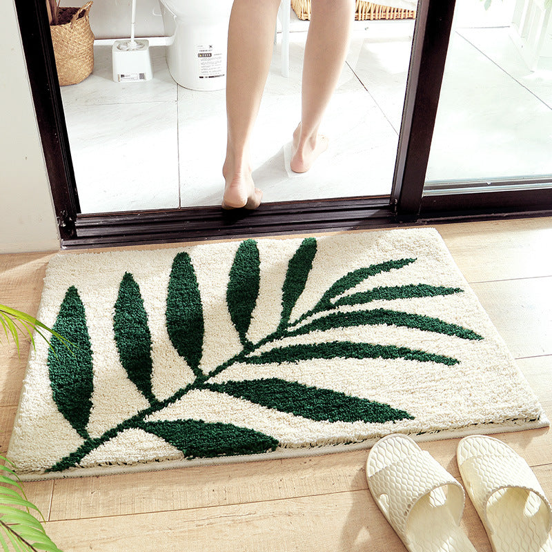 Rynx | Green Leaves Bathroom Mat