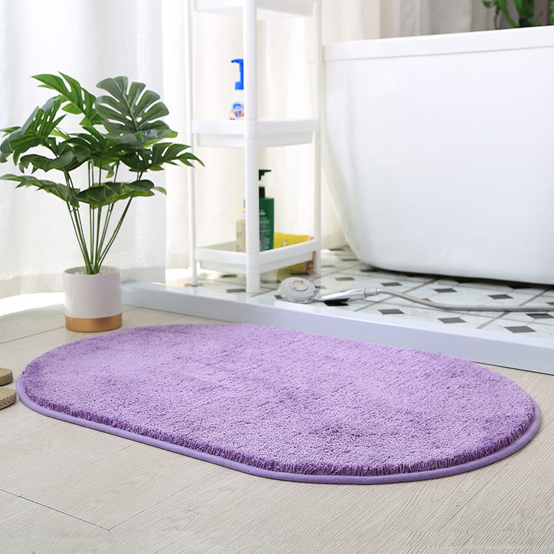 Rynx | Semi-circle Fest purple Tufted Bath Mat, Multiple Sizes Soft Plush Water-absorbent, Non-slip Toilet Mat, Soft Thick Bathroom Rug, Pure Bathroom Mats, Simple Best Bath Rugs, Hot Shower Mat Non-slip, Toilet Rug