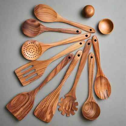 Rynx | Teak Wood Kitchen Utensil Set - Sustainable - Stylish - Functional