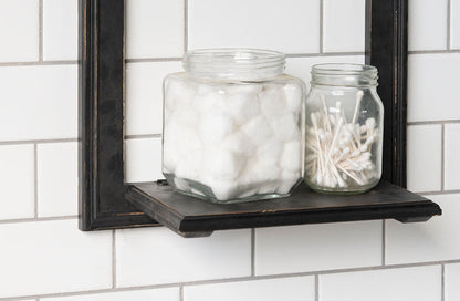 Rynx | Black wooden frame shelf