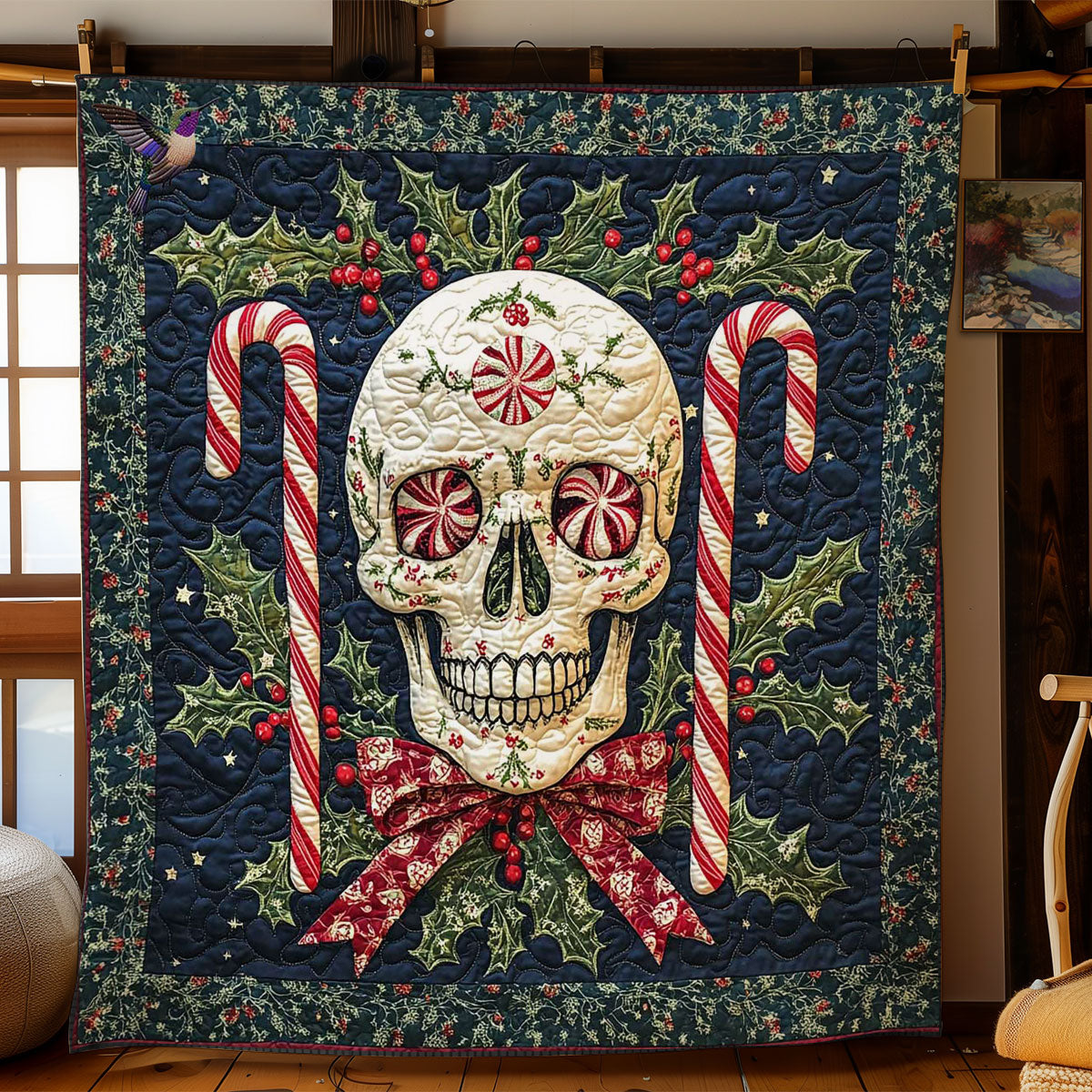 Rynx | Skull Of Noel Quilted Blanket