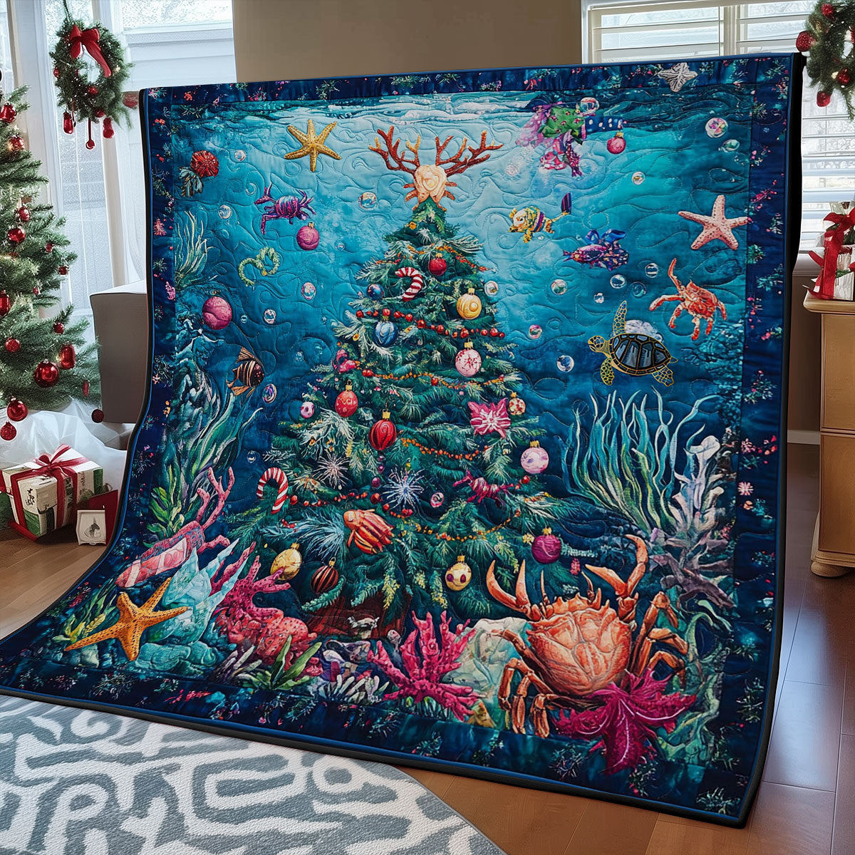 Rynx | Ocean Christmas Tree Quilt