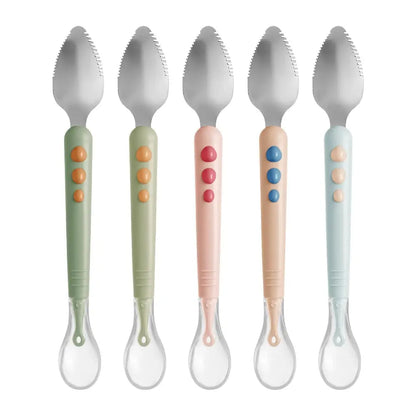 Rynx | Baby spoon with scraper — double-sided fruit preparation tool
