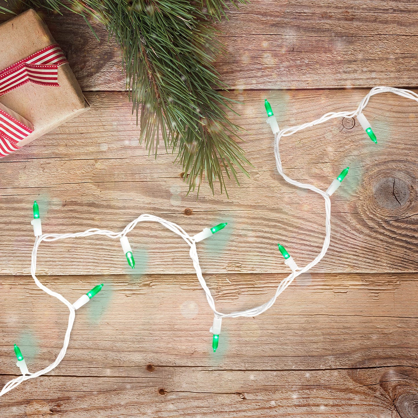 Rynx | Northlight 100 Green Led Mini Christmas Lights - 33Ft White Wire For Holiday Decorations