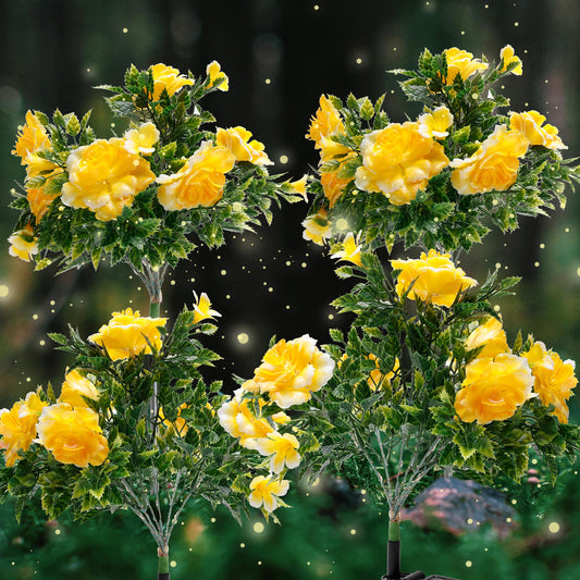 Rynx | Ularoom Sunflower Light - Chrysanthemum Design 84 LED Flowers, Solar Stake Light Waterproof Ip65 & Auto On/Off, Outdoor