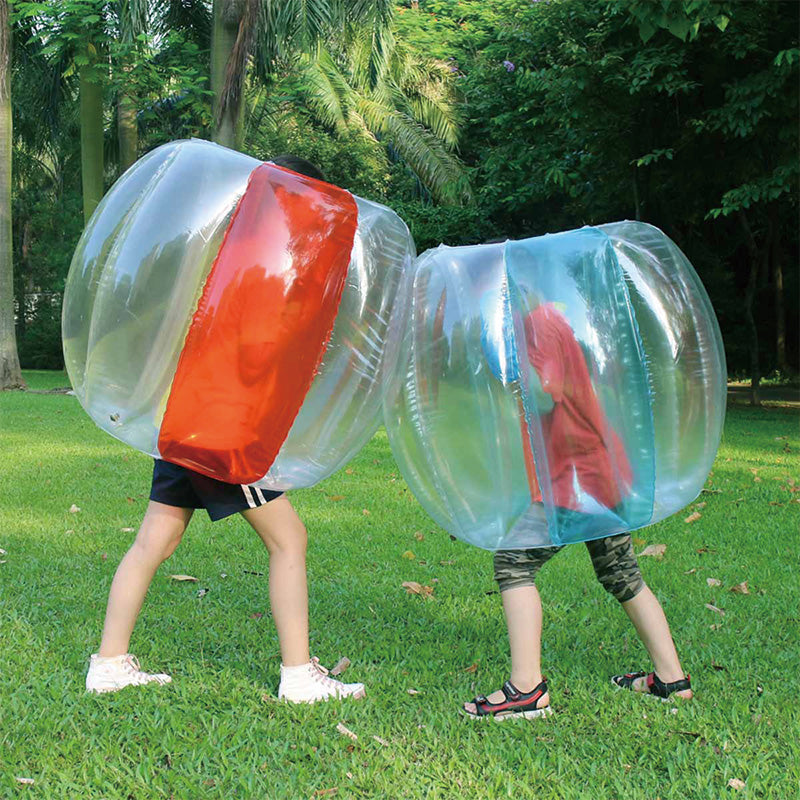 Rynx | Inflatable Bumper Balls 2-Pack, 3FT,Durable PVC Human Hamster Bubble Balls for Outdoor Team Gaming Play,Red,Blue