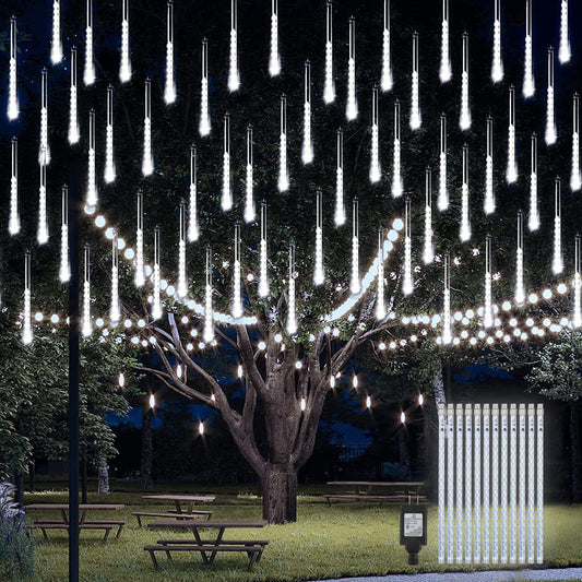 Rynx | Pgfun Meteor Shower Ice Light, 576 LEDs, White, Christmas Garden Decoration